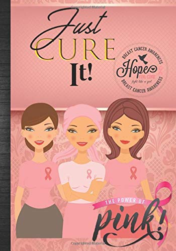 Breast Cancer Awareness Just Cure It: Breast Cancer Awareness Month Pink Ribbon Fight Like A Girl Daily Planner Journal with Positive Affirmations G