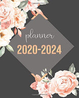 2020-2024 Planner: Beauty Flowers Pink. Weekly Monthly Schedule Organizer Agenda. 60 Month For The Next Five Year with Holidays and Inspirational Qu