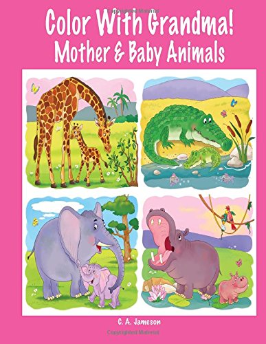 Color With Grandma! Mother & Baby Animals