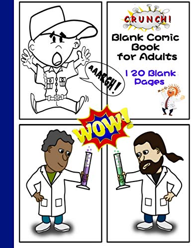 Blank Comic Book for Adults: Funny Comic Strip Book. The Scientist Cover. Variety of Templates (2-9 Panels). Large120 Blank Pages (8.5x11 Inches) fo