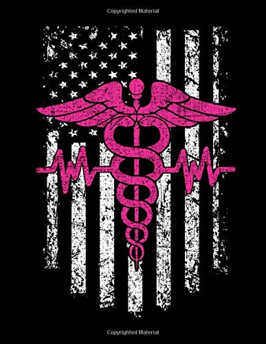 Nursing Care Planner: Patriotic Distressed Effect American Flag and Caduceus Design. With Nursing Care Plan And Mandala For Coloring If You Can't Fi