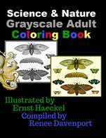 Science & Nature Grayscale Adult Coloring Book