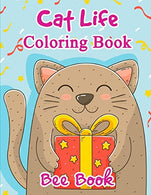 Cat Life Coloring Book By Bee Book: 20 Unique Coloring Designs and Stress Relieving for Adult Relaxation. Meditation. and Happines