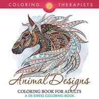 Animal Designs Coloring Book For Adults - A De-Stress Coloring Book